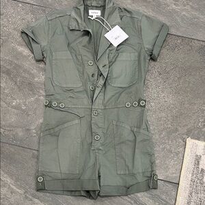 pistola Olive Utility Short-Sleeve Romper